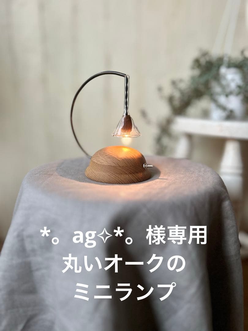 ︎*。ag✧︎*。　丸いオークのミニランプ