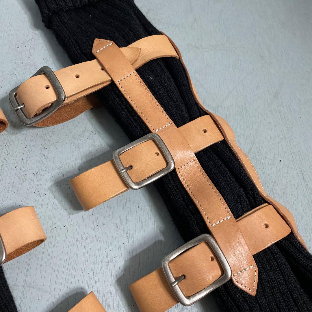 美品◆希少◆LIMI feuリミフゥ◆レザーレッグウォーマー◆サイズフリー