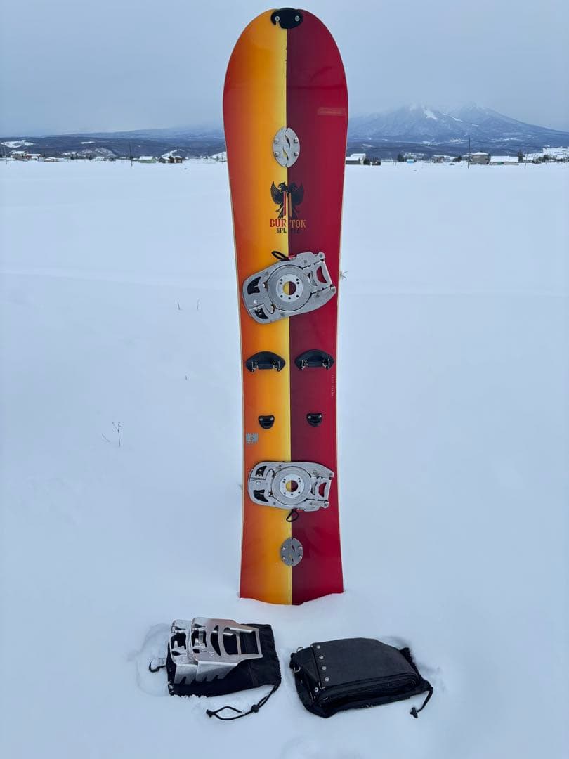 BURTON スプリット66 純正シール、クランポン、ボードスリーブ付き