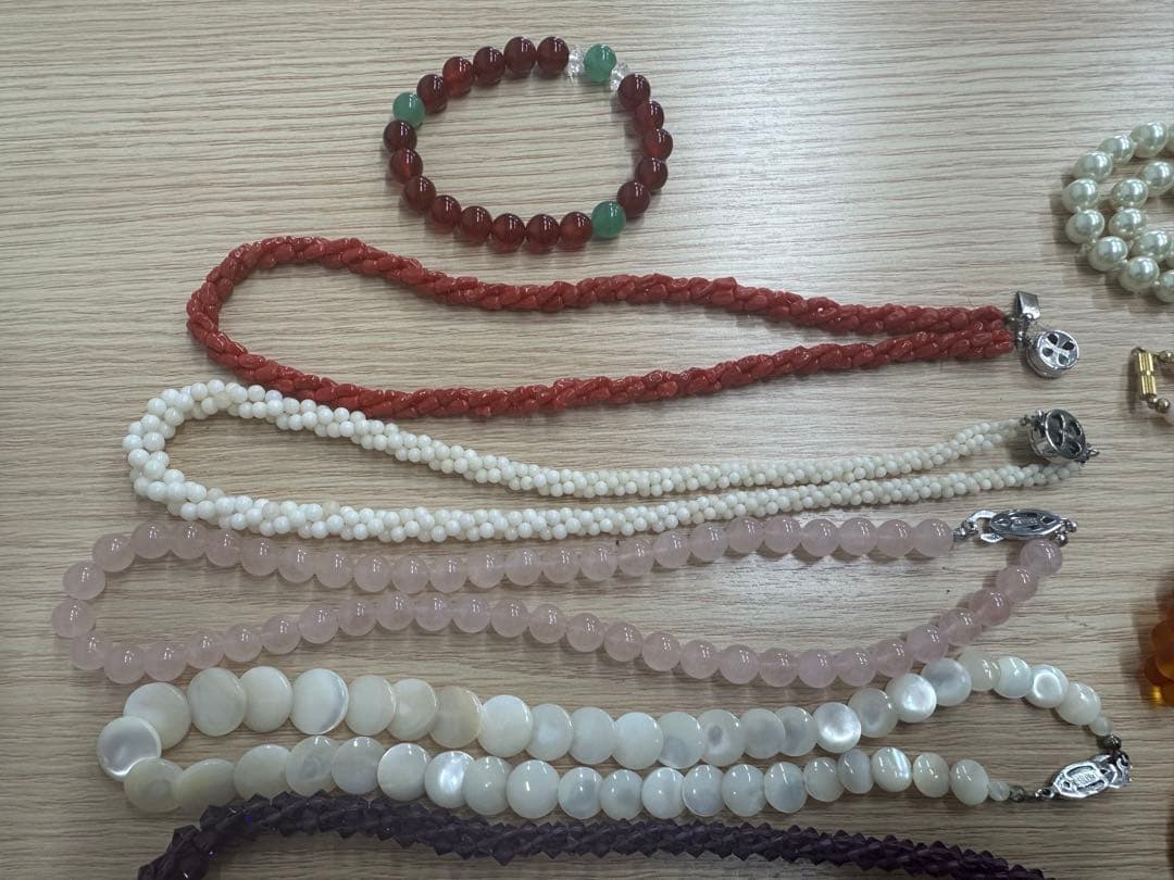 アクセサリー　おまとめ　セット　パール　珊瑚　琥珀　天然石