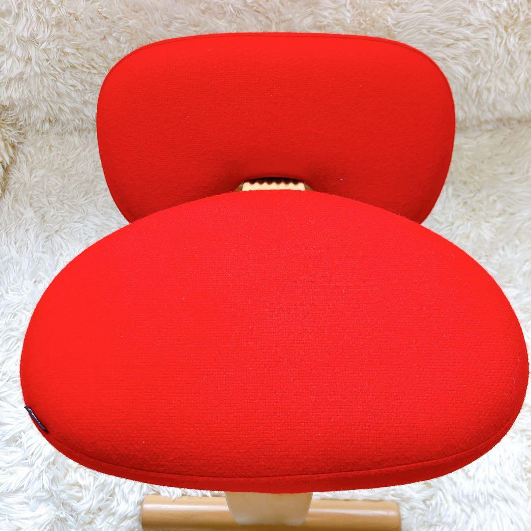 【美品】Ryboリボ社 姿勢矯正バランスチェア バランスイージー　赤