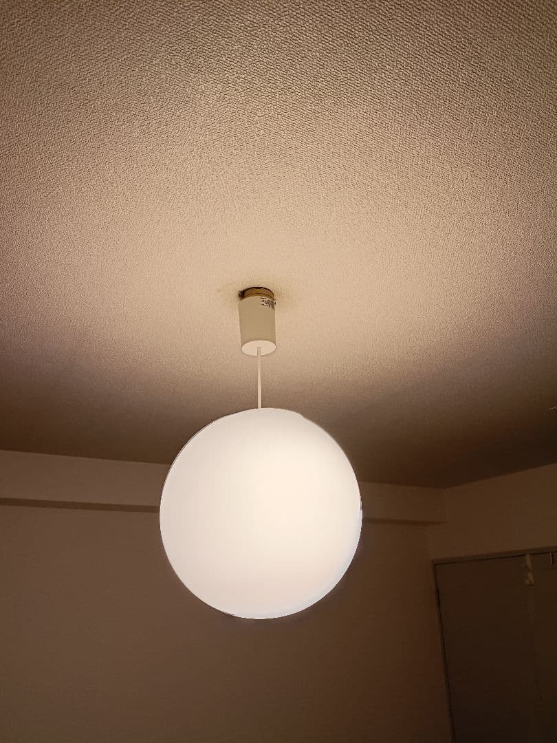 無印 ペンダントライト丸・Ｌ コード・フランジ：ホワイト + スマート電球
