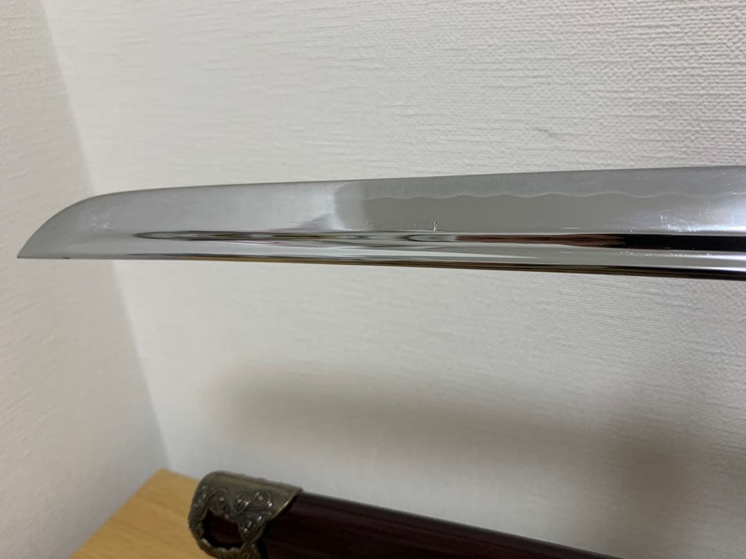 【模造刀】日本刀 打刀 加州藤原清光 朱呂鞘拵 樋入刀身