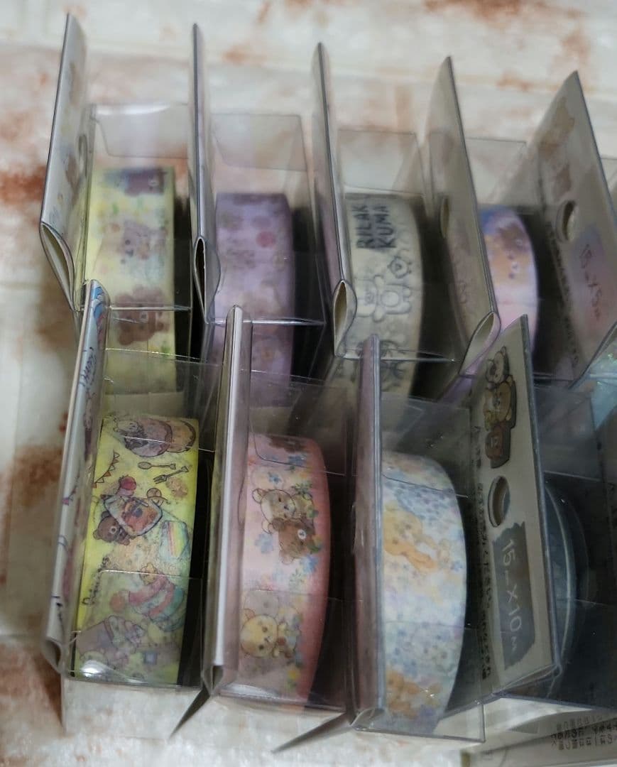 リラックマ マステ　まとめ　ラメ　ダイカット　ネコ　キイロイトリ　コリラックマ