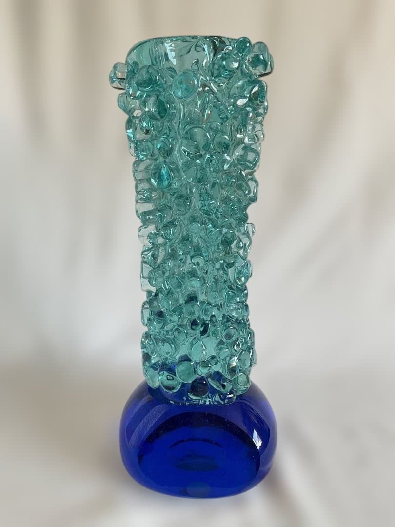 希少特注品！米原眞司 2020年代「光の樹 」台座付モニュメント(花器)