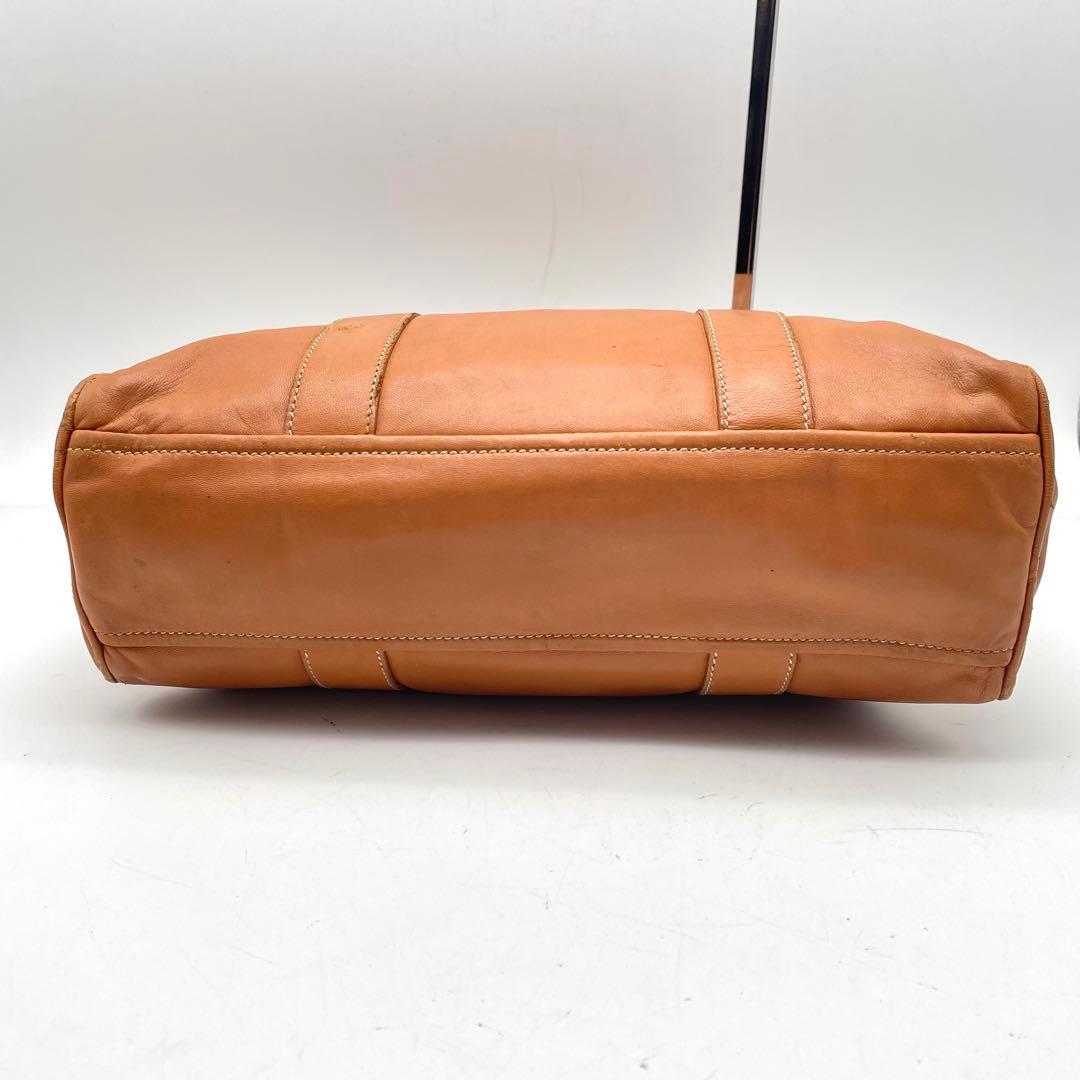 激レア プラダ ハンドバッグ ミニボストン ナッパ レザー オレンジ