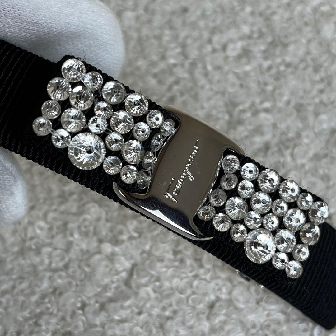 未使用級　Salvatore Ferragamo バレッタ　ヴァラリボン