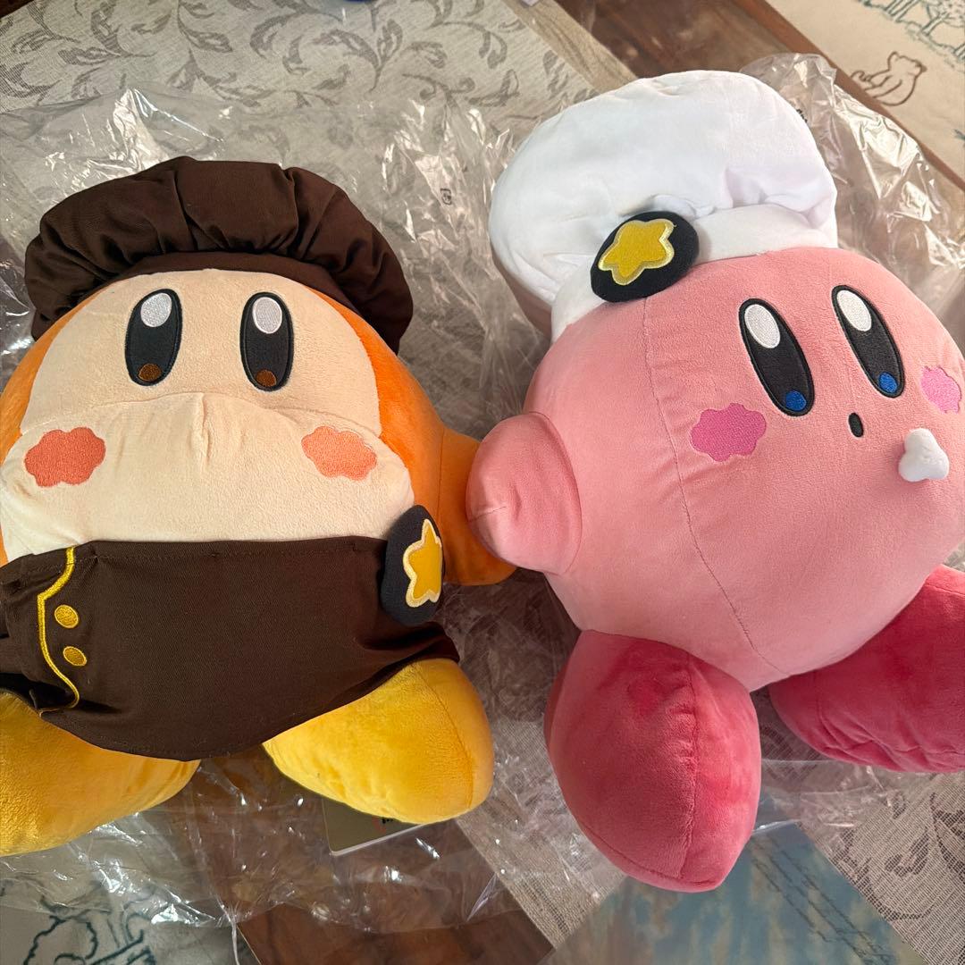 カービィカフェ￼ カービィとワドルディの特大ぬいぐるみ２点セット