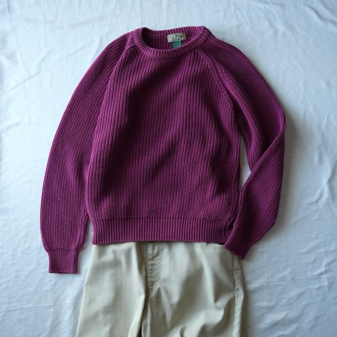 90s L.L.Bean エルエルビーン　コットンセーター　USA製　古着