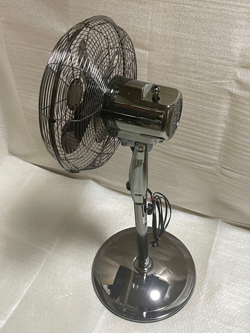 山善 メタル 扇風機 リビングファン ガンメタリック レトロ アンティーク 美品