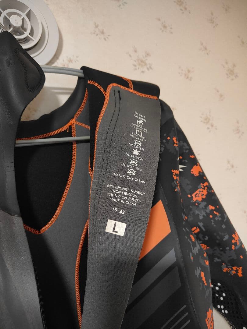 Zoot フルスーツ Lサイズ グレー/オレンジ　フットマット付き！