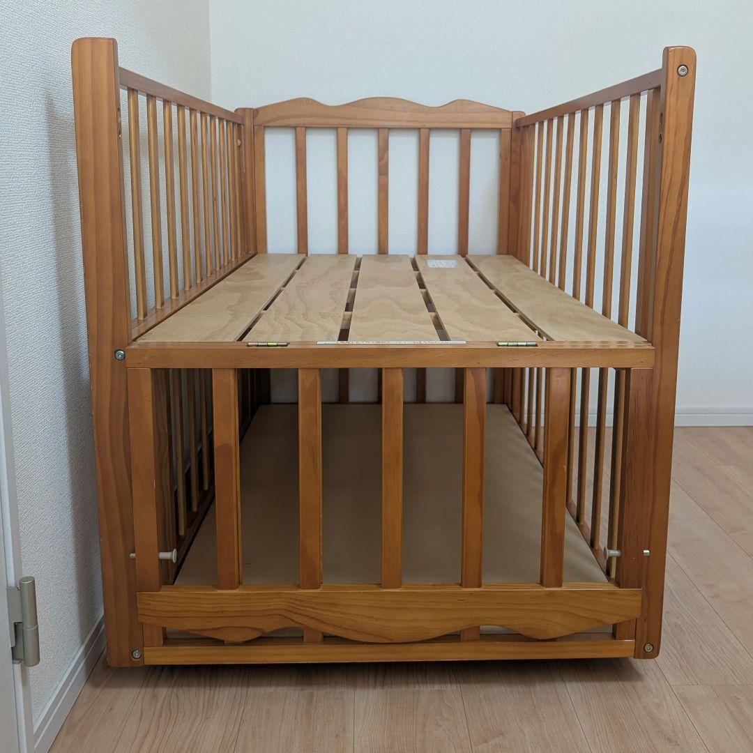 大和屋 yamatoya ラプス W オープン すのこ ベビーベッド