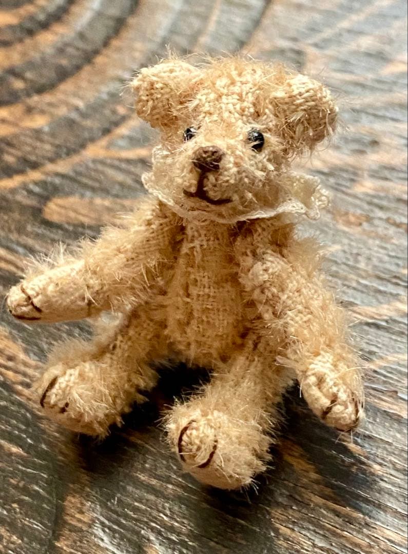 ミニチュア作家NaoColle（なおこれ）さん テディベア　ビンテージ布