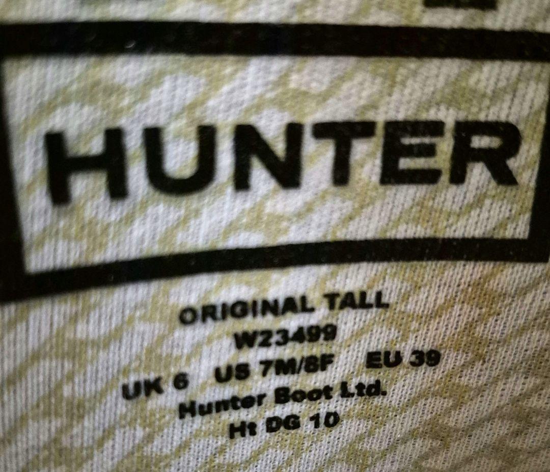 未使用品 HUNTER ロング レインブーツ SIZE UK 6
