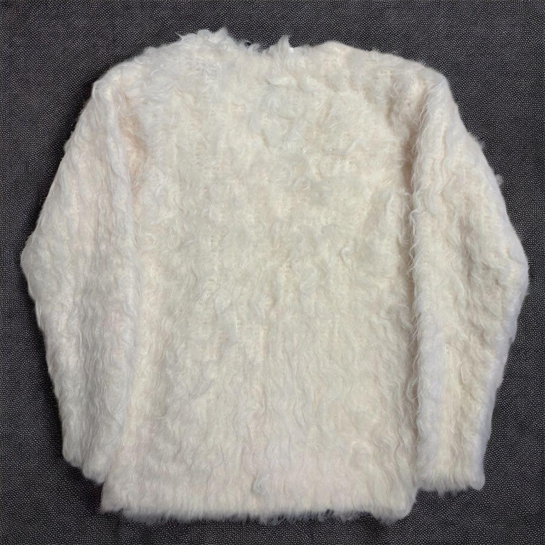タグ付き新品✨ユナイテッドアローズ　ファーリーオーバーカーディガン シャギー　白