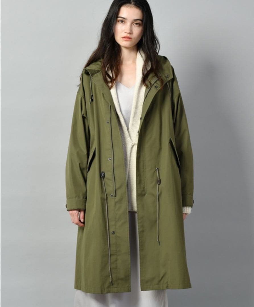 美品【Whim Gazette】ウィム ガゼット　モッズコート　ライナー付カーキ