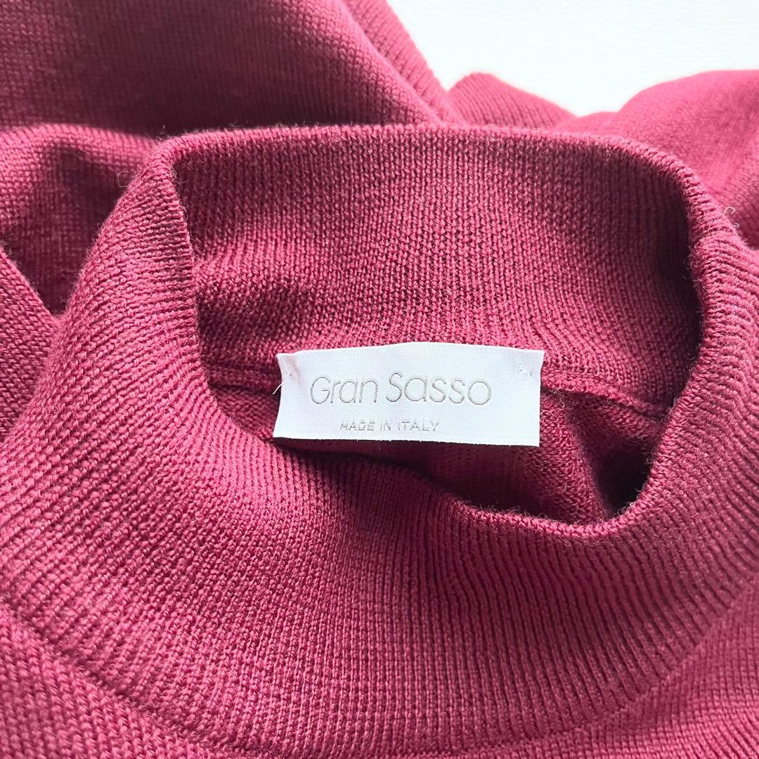 美品『Gran Sasso』モックネックニット／ウール／イタリア製／春秋冬／44
