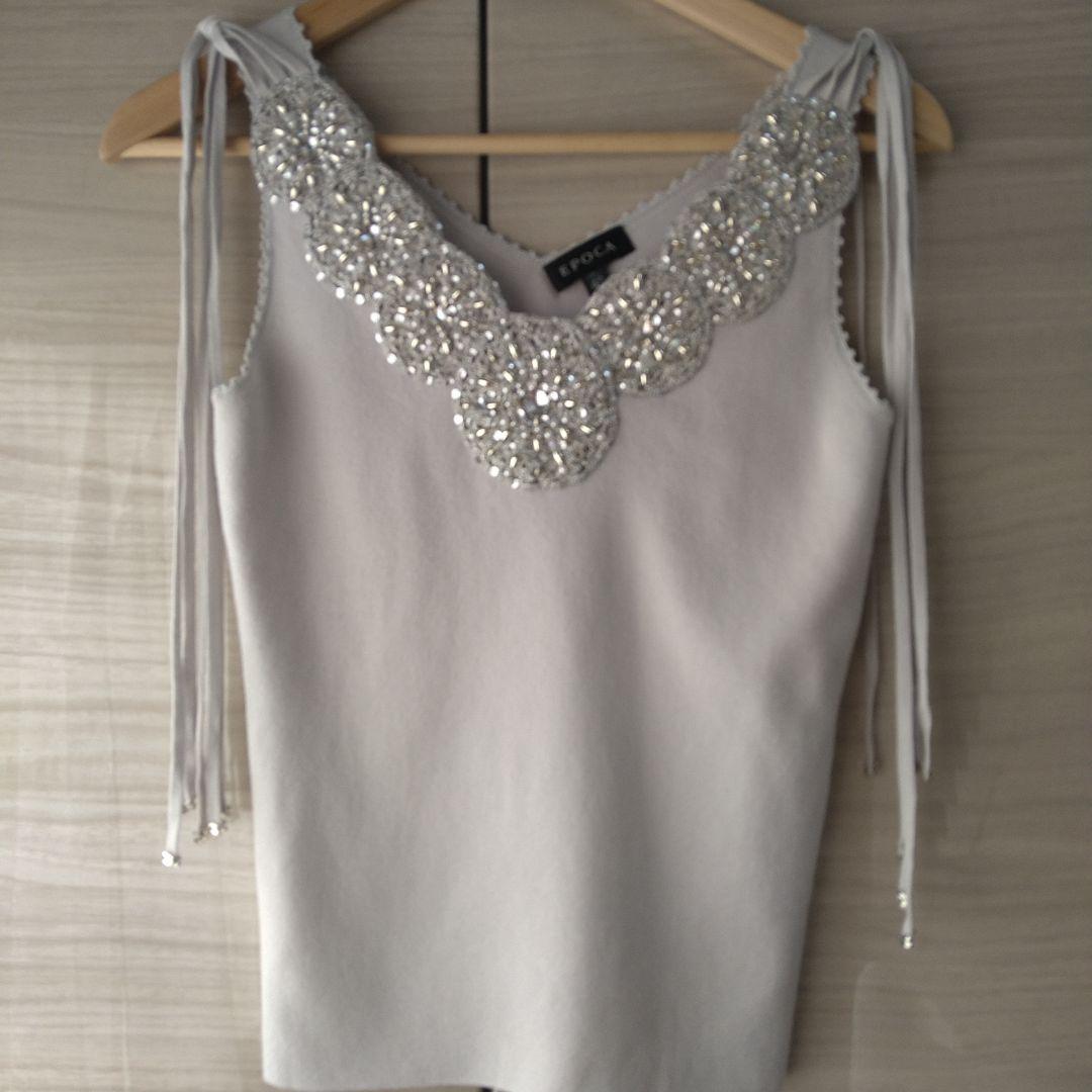 美品✨エポカ EPOCA　フォックスファー ビジュー　キャミソール