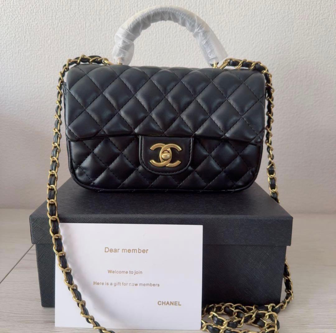 CHANEL ロゴハンドル キルティング ショルダーバッグ ノベルティ 訳あり
