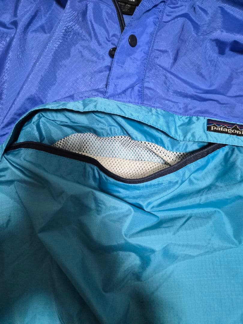 パタゴニア 三角タグ ナイロンアノラック M 80s ヴィンテージ 青ターコイズ