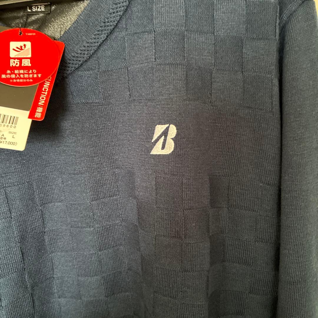 ブリヂストンゴルフ　ゴルフ用防寒Vネックセーター（裏地付き）新品未使用