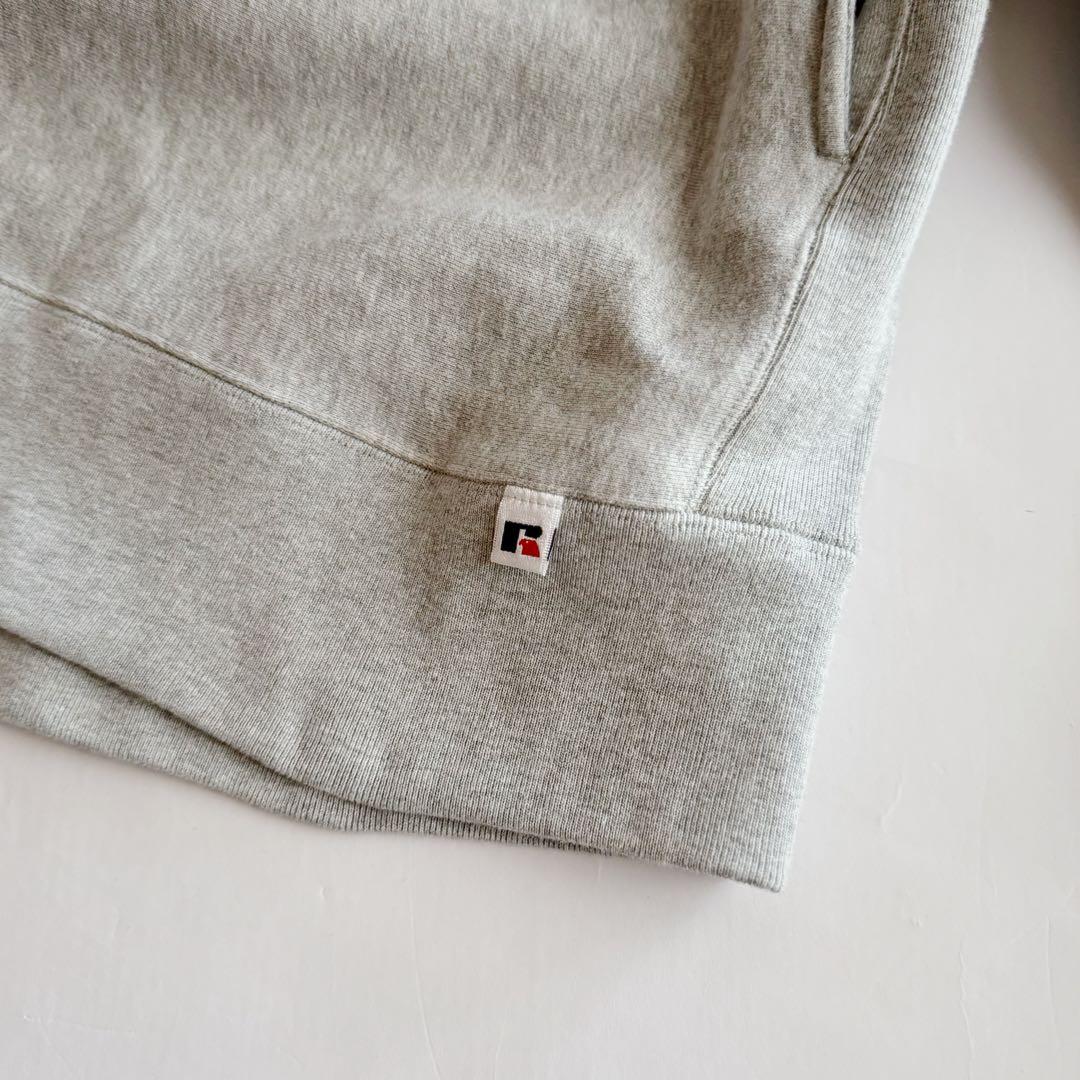 heart ラッセル RUSSELL ハイネック スウェット 無地グレー