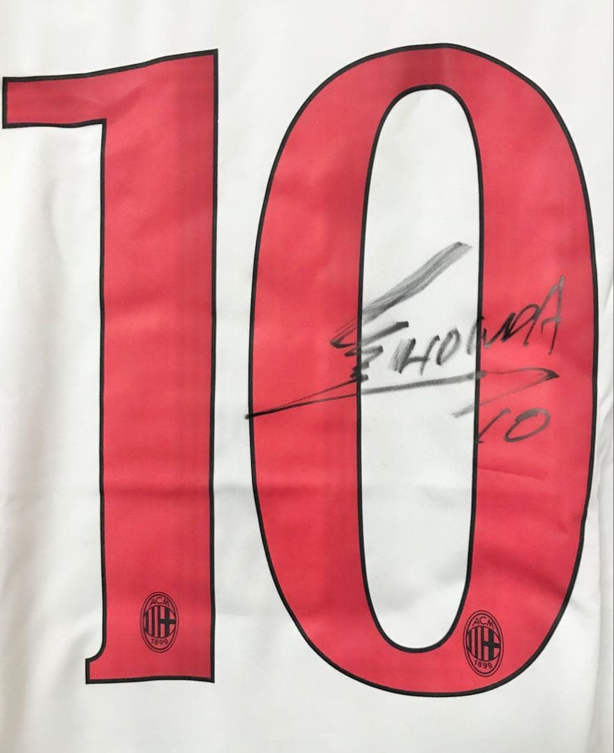 新品 ACミラン10 本田圭佑選手直筆サイン入りユニフォーム 元サッカー日本代表