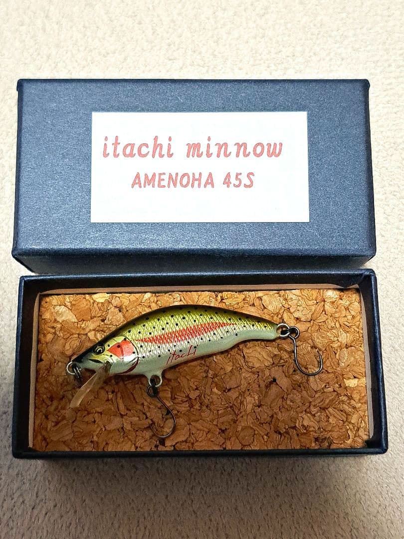 ハンドメイドミノー　イタチミノー AMENOHA 45S レインボートラウト