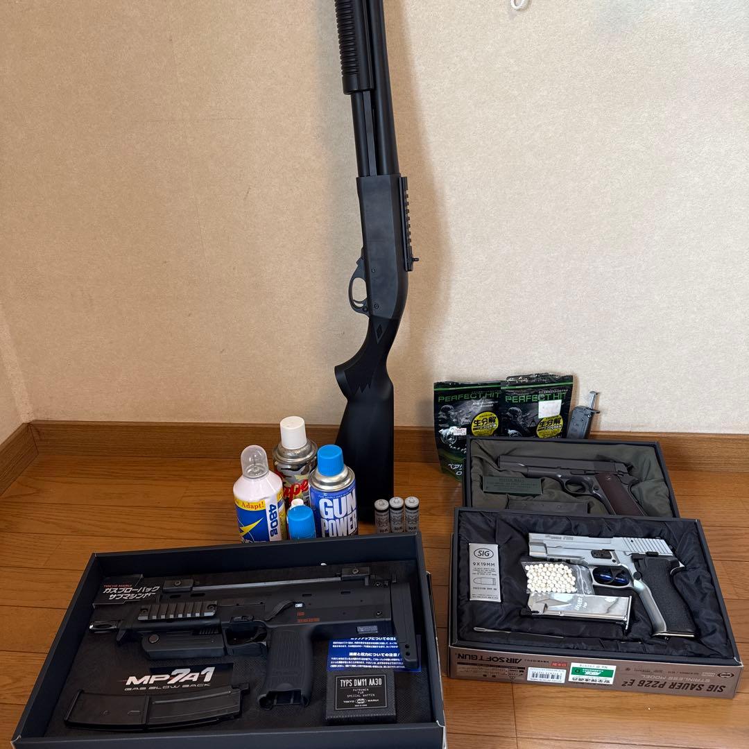 エアガンセット p226 M1911A1 M870 MP7A1 その他