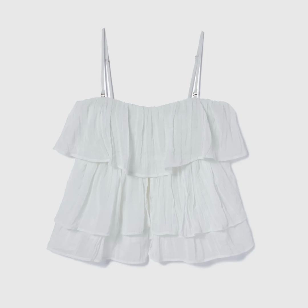 searoomlynn collab パッドinフリル 2wayキャミソール S