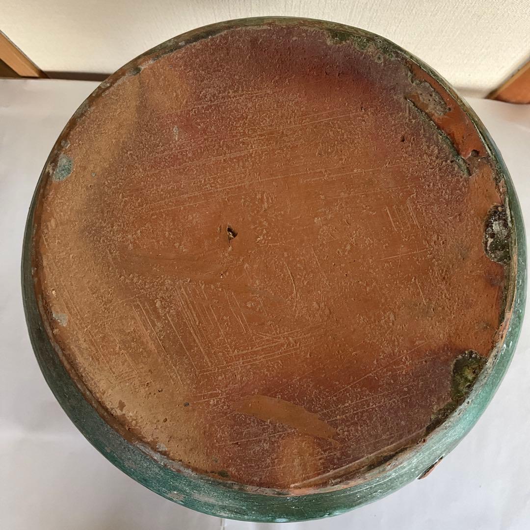 中国　漢緑釉獸面壺　後漢時代(2世紀頃)