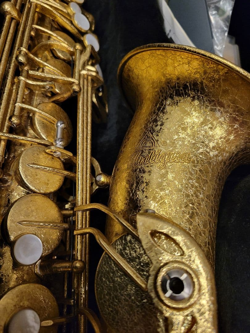 アンティグアAntigua パワーベルアルトサックス マウスピースとスタンド付き