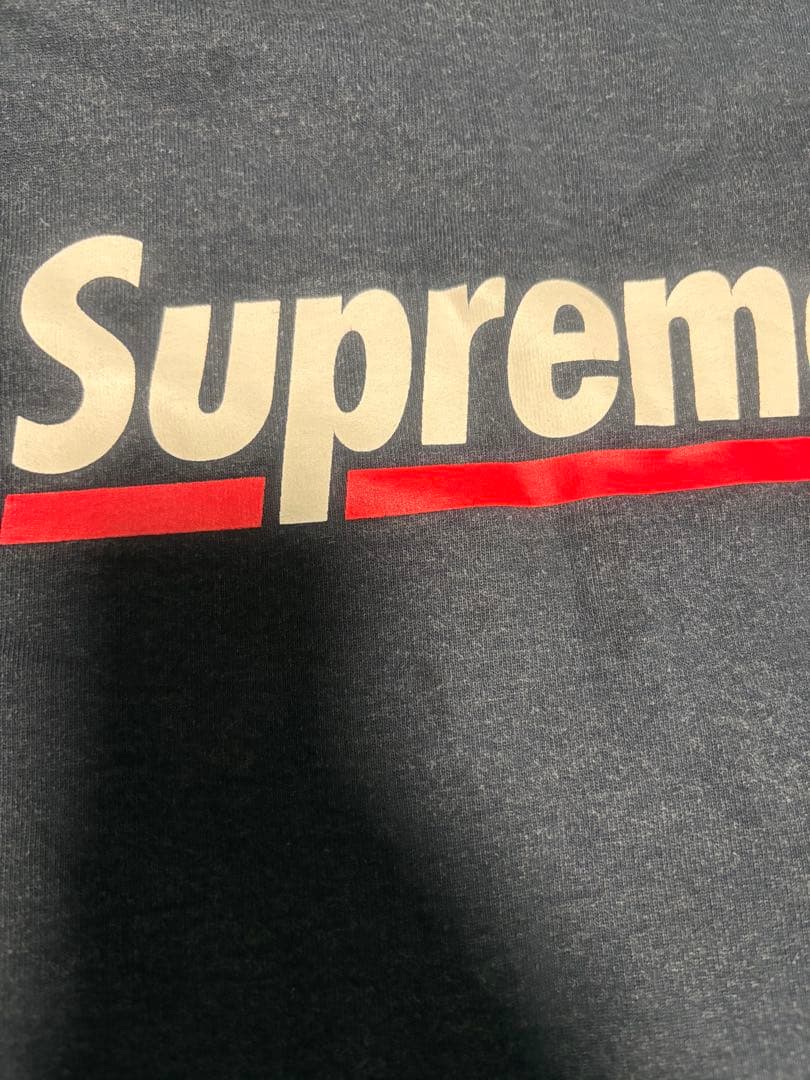 Supreme Underline Crewneck ネイビー 20ss