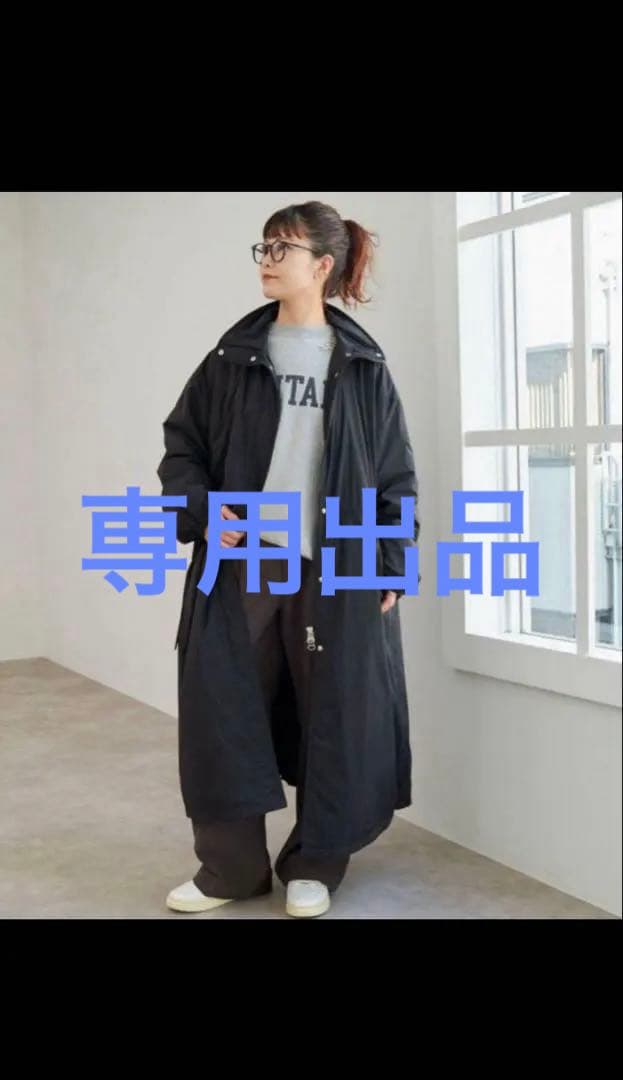 Sally@illi  スピックアンドスパン 黒 撥水パディングコート