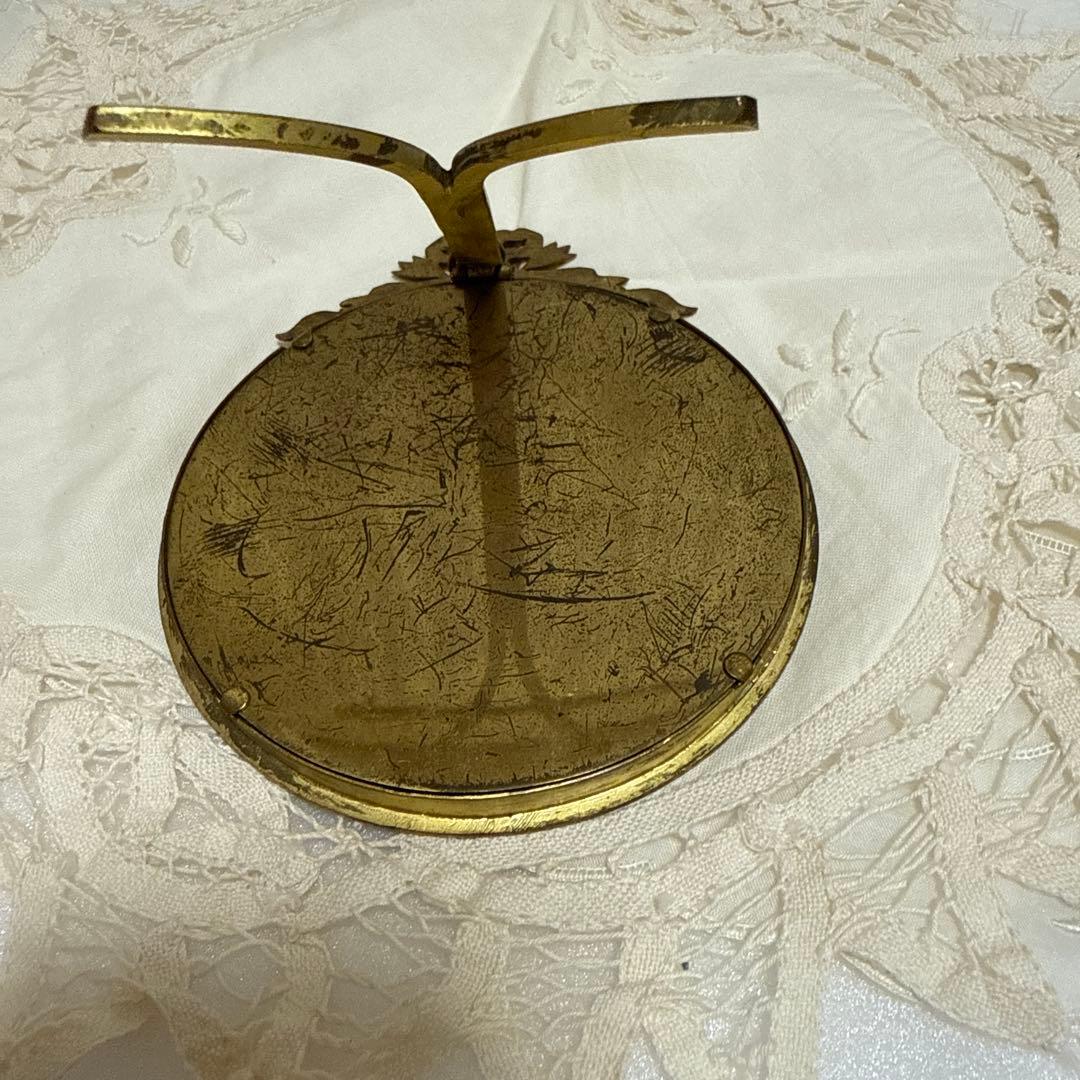 フランス　アンティークフォトスタンド ガラス付き 写真立て フォトガラス