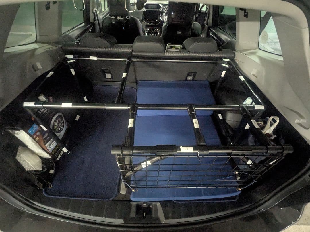 SUV車用車中泊対応イレクターパイプテーブルフレームのみ （SKフォレスター）