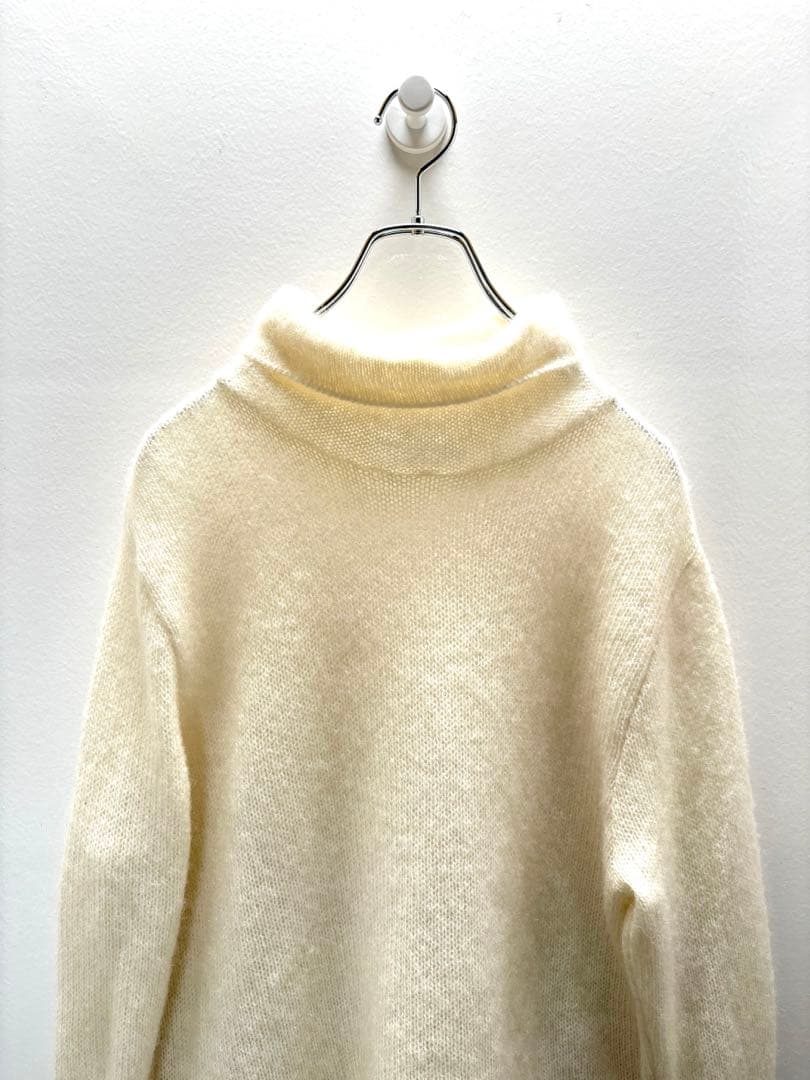 RUDE GALLERY モヘア　タートルネック　ニット　白　グレー　ウール