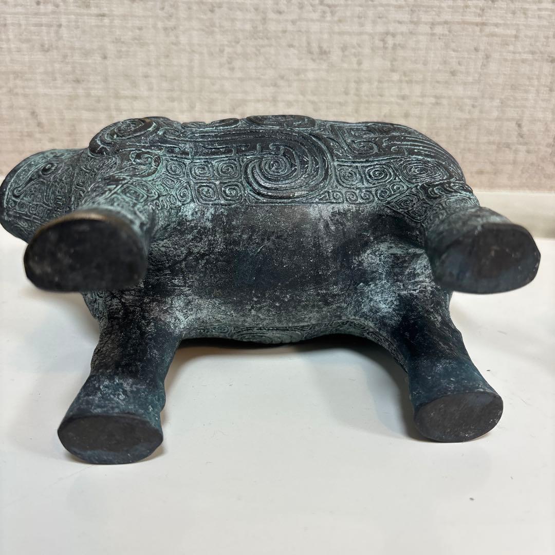 青銅器　羊の形装飾品羊尊 盛酒器 置物 祭祀品 古美術