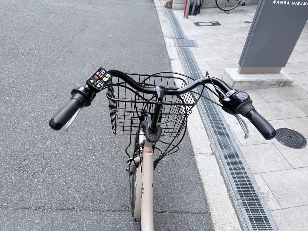 大阪府　子供乗せ　ヤマハ　電動アシスト自転車 チャイルドシート付き ベージュ