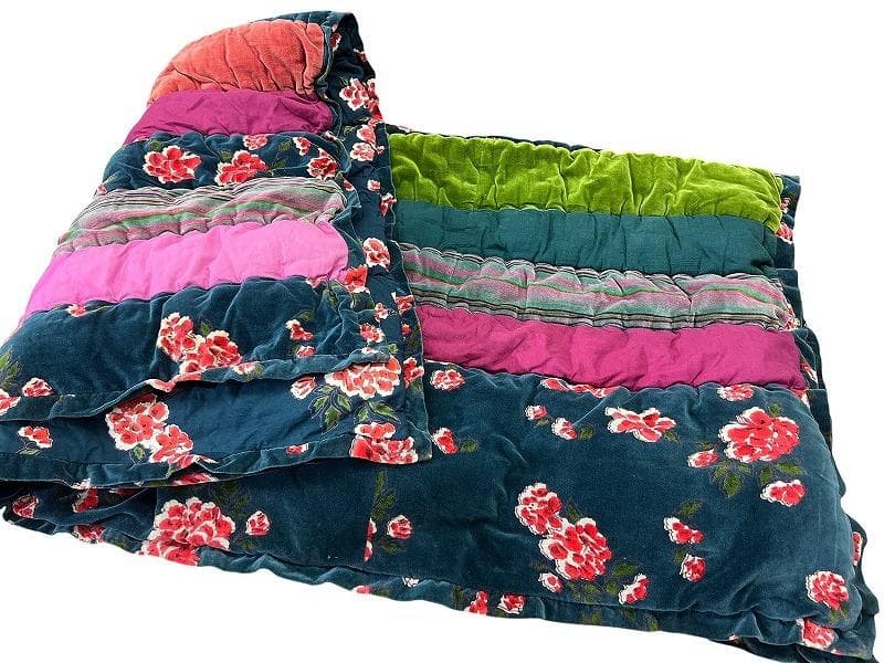 専用　フランス バガイユ ハンドメイド パッチワーク リバーシブル マルチカバー