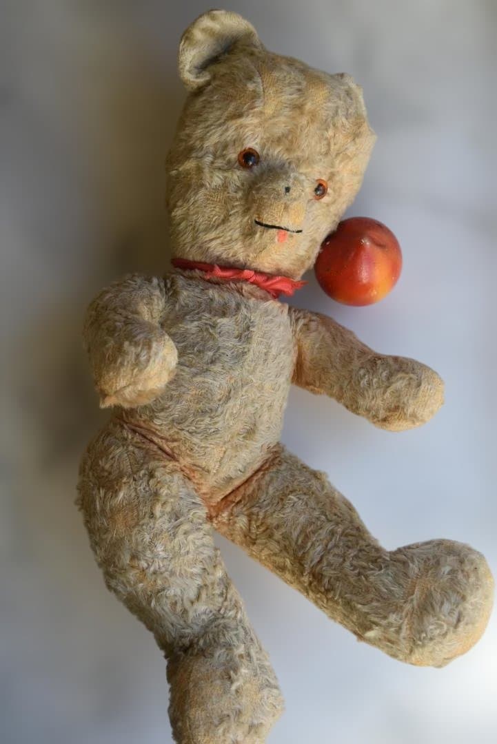 フランスアンティーク たくさん可愛がられたテディベア 熊ぬいぐるみ