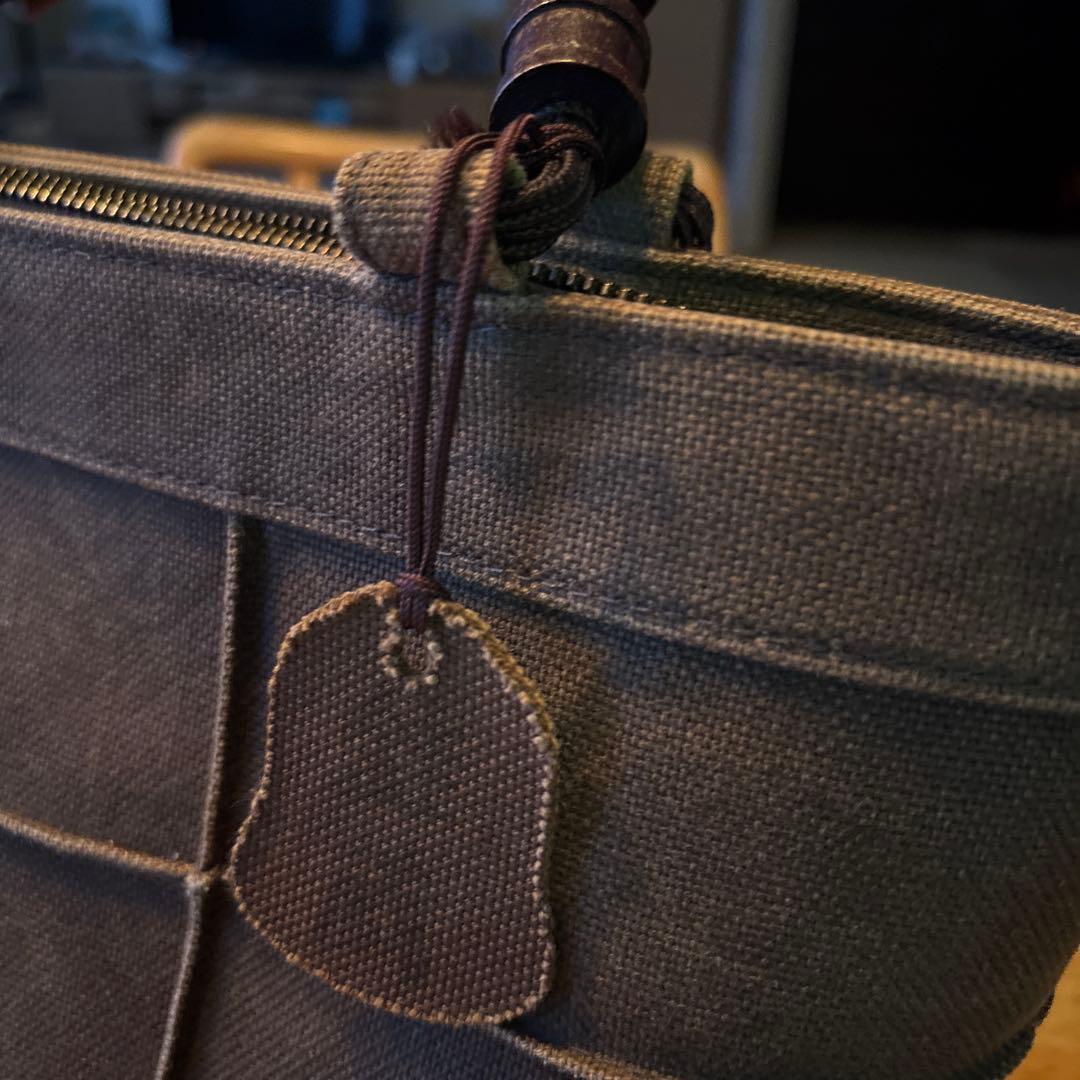 ブラウン酒袋柿渋染めバッグ