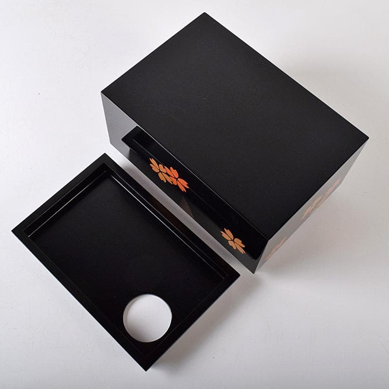 りんしゃん　輪島塗　岡山玉鳳雪月花蒔絵茶箱茶碗棗一式　共箱　U　R8427