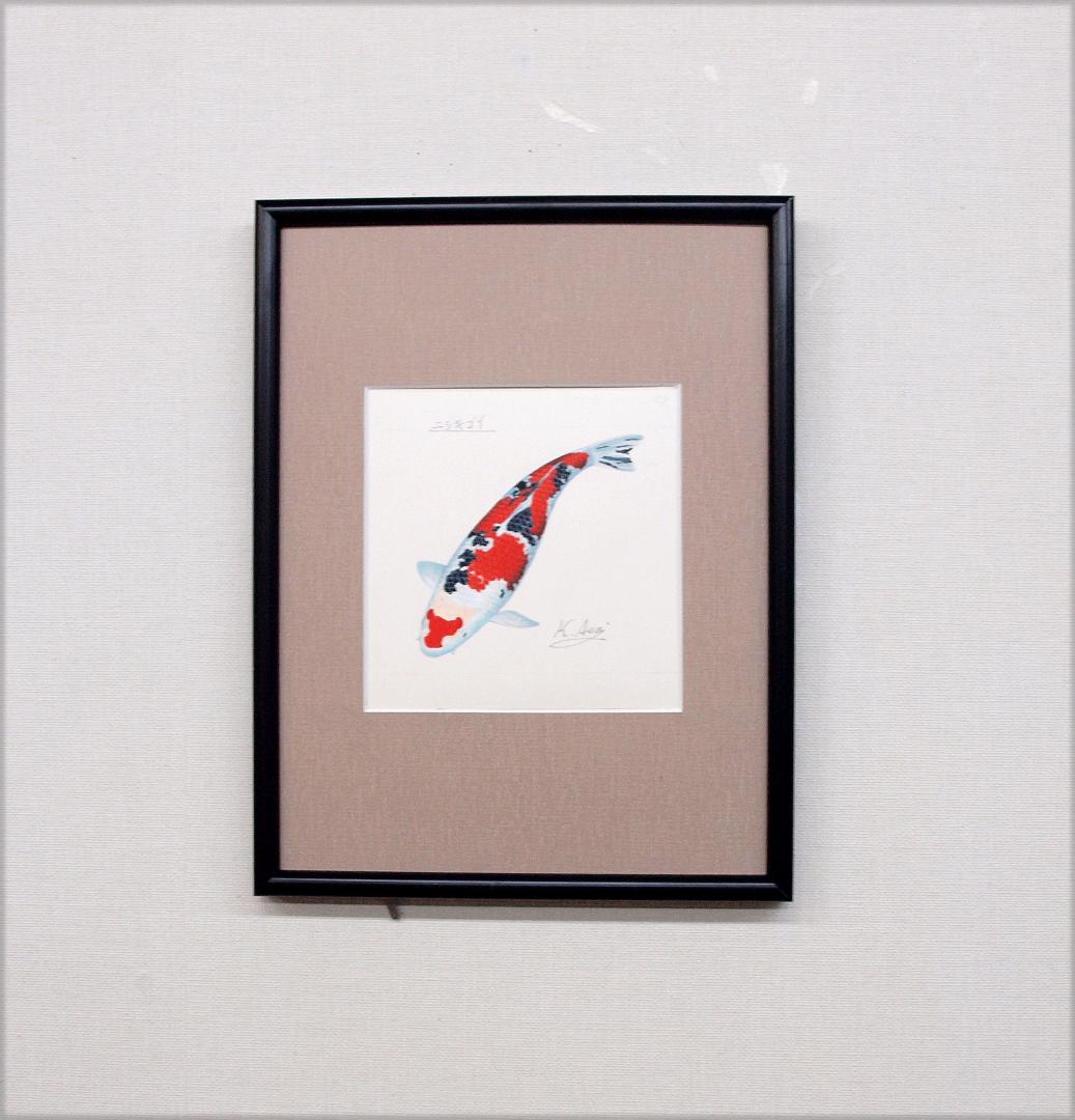 【絵画】ネイチャーアート「錦鯉」原画