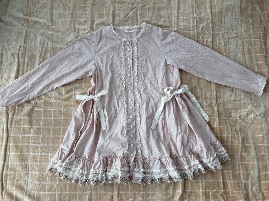 ピンクハウス　レース 薄ピンク　オーバーブラウス