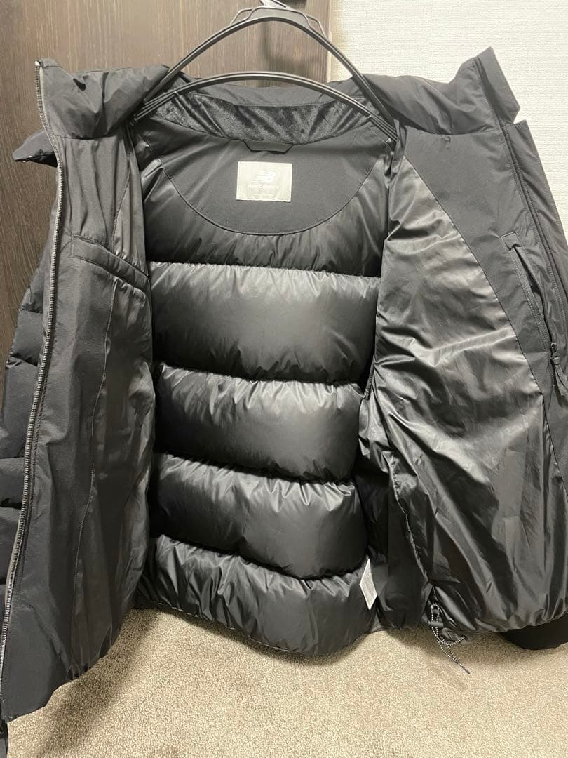 NB GREY カラーブロックダウンジャケット