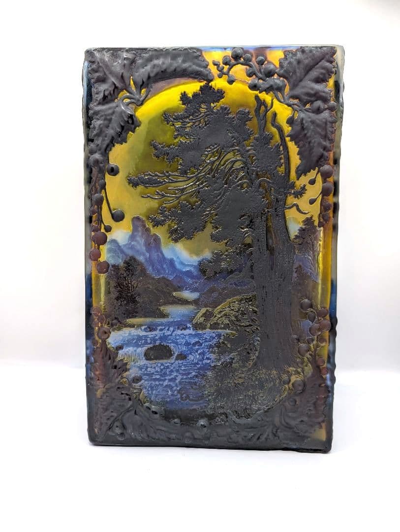 残り7日以内 ガレ復刻品 カメオ彫り ガラス工芸品