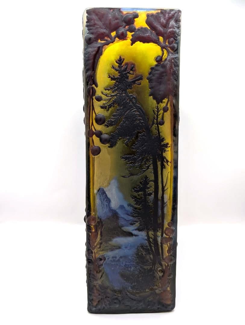 残り7日以内 ガレ復刻品 カメオ彫り ガラス工芸品