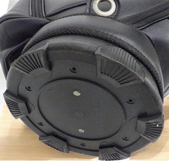 送料無料/美品　adidas ブラック キャディバッグ ストライプデザイン