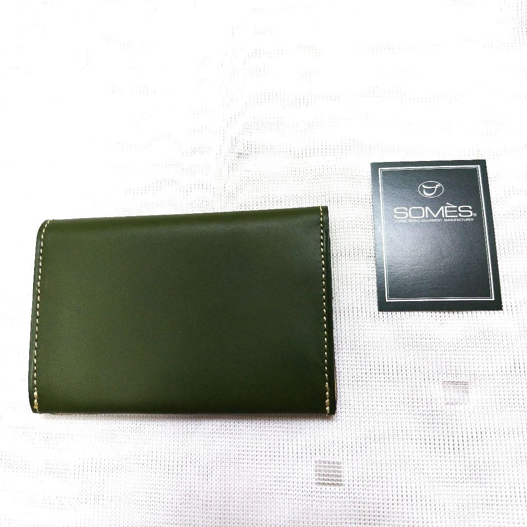未使用　ソメスサドル [SOMES SADDLE]　名刺入　モスグリーン　箱付